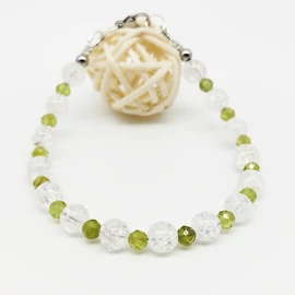 ROPPANTOTT HEGYIKRISTÁLY - PERIDOT KARKÖTŐ 6 - 4 MM