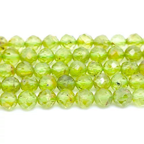 PERIDOT ( OLIVIN ) FAZETTÁLT FÜZÉR 4 MM